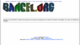 What Bancel.org website looked like in 2017 (6 years ago)