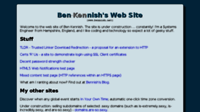 What Bennish.net website looked like in 2017 (6 years ago)