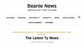 What Beanienews.com website looked like in 2017 (6 years ago)