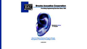 What Brooksacoustics.com website looked like in 2017 (6 years ago)