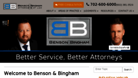What Bensonbingham.com website looked like in 2017 (6 years ago)