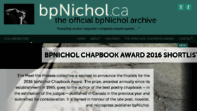 What Bpnichol.ca website looked like in 2017 (6 years ago)