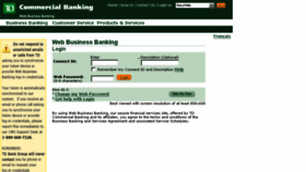 What Businessbanking.tdcommercialbanking.com website looked like in 2017 (6 years ago)
