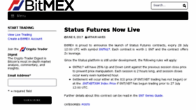 What Blog.bitmex.com website looked like in 2017 (6 years ago)