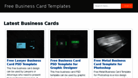 What Businesscards.business website looked like in 2017 (6 years ago)