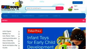 What Babytoys.pk website looked like in 2017 (6 years ago)