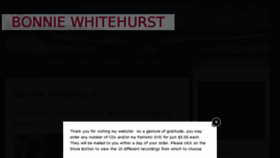 What Bonniewhitehurst.com website looked like in 2017 (6 years ago)