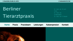What Berliner-tierarztpraxis.de website looked like in 2017 (6 years ago)