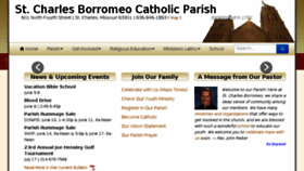 What Borromeoparish.com website looked like in 2017 (6 years ago)