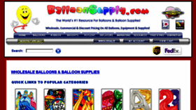 What Balloonsupply.com website looked like in 2017 (8 years ago)