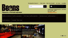 What Beans.at website looked like in 2017 (6 years ago)