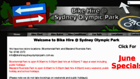 What Bikehiresydneyolympicpark.com.au website looked like in 2017 (6 years ago)