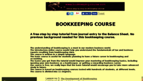 What Bookkeeping-course.com website looked like in 2017 (6 years ago)