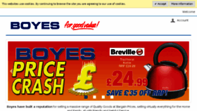 What Boyes.co.uk website looked like in 2017 (6 years ago)