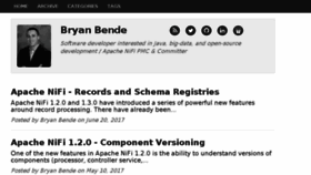 What Bryanbende.com website looked like in 2017 (6 years ago)