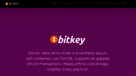 What Bitkey.io website looked like in 2017 (6 years ago)