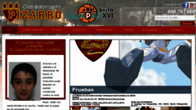 What Baloncestopizarro.com website looked like in 2017 (7 years ago)