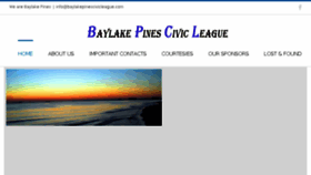 What Baylakepinescivicleague.com website looked like in 2017 (6 years ago)