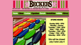 What Beckersbakeryanddeli.com website looked like in 2017 (6 years ago)