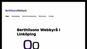 What Berthilson.se website looked like in 2017 (6 years ago)