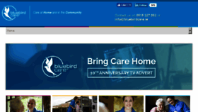 What Bluebirdcare.ie website looked like in 2017 (7 years ago)