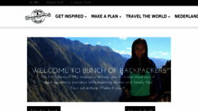 What Bunchofbackpackers.com website looked like in 2017 (6 years ago)
