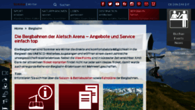 What Bettmeralpbahnen.ch website looked like in 2017 (6 years ago)