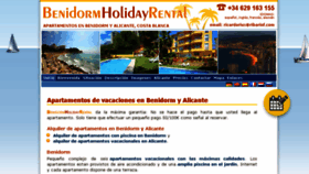 What Benidormholidayrental.com website looked like in 2017 (7 years ago)