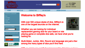 What Biffleys.com website looked like in 2017 (6 years ago)