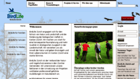 What Birdlife-zuerich.ch website looked like in 2017 (6 years ago)