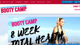 What Bootycamp.com.au website looked like in 2017 (6 years ago)