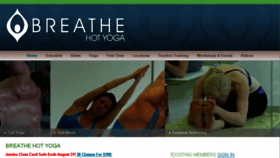 What Breathehotyoga.com website looked like in 2017 (6 years ago)