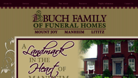 What Buchfuneral.com website looked like in 2017 (6 years ago)