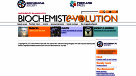 What Biochemist.org website looked like in 2017 (6 years ago)