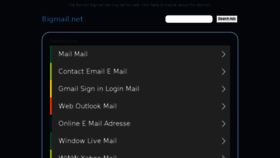 What Bigmail.net website looked like in 2017 (6 years ago)