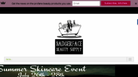 What Badgerfacebeautysupply.com website looked like in 2017 (6 years ago)