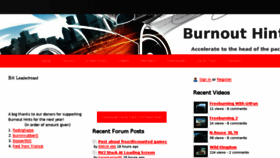 What Burnouthints.com website looked like in 2017 (6 years ago)