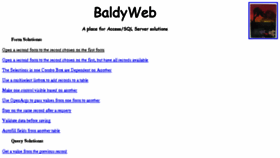 What Baldyweb.com website looked like in 2017 (6 years ago)