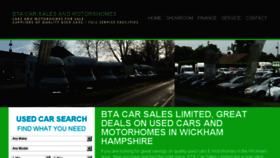 What Btacarsales.co.uk website looked like in 2017 (6 years ago)