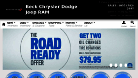 What Beckchryslerdodgejeep.com website looked like in 2017 (6 years ago)