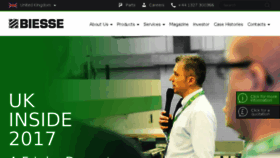 What Biesse.co.uk website looked like in 2017 (6 years ago)