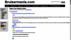What Bruisermania.com website looked like in 2017 (6 years ago)