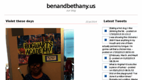 What Benandbethany.us website looked like in 2017 (6 years ago)