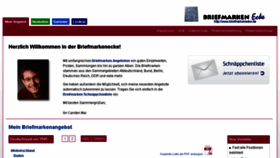 What Briefmarkenecke.de website looked like in 2017 (6 years ago)