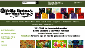 What Batiks.com website looked like in 2017 (6 years ago)