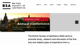 What British-aesthetics.org website looked like in 2017 (6 years ago)