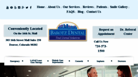 What Barotzdental.com website looked like in 2017 (6 years ago)