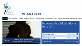 What Bereavement.org.au website looked like in 2017 (6 years ago)