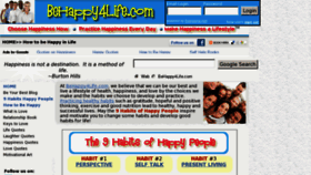 What Behappy4life.com website looked like in 2017 (6 years ago)