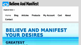 What Believeandmanifest.com website looked like in 2017 (6 years ago)